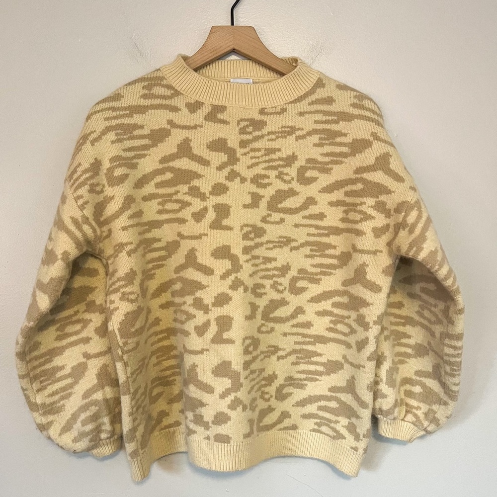 Princess Polly Cream and Tan Crew Neck Sweater